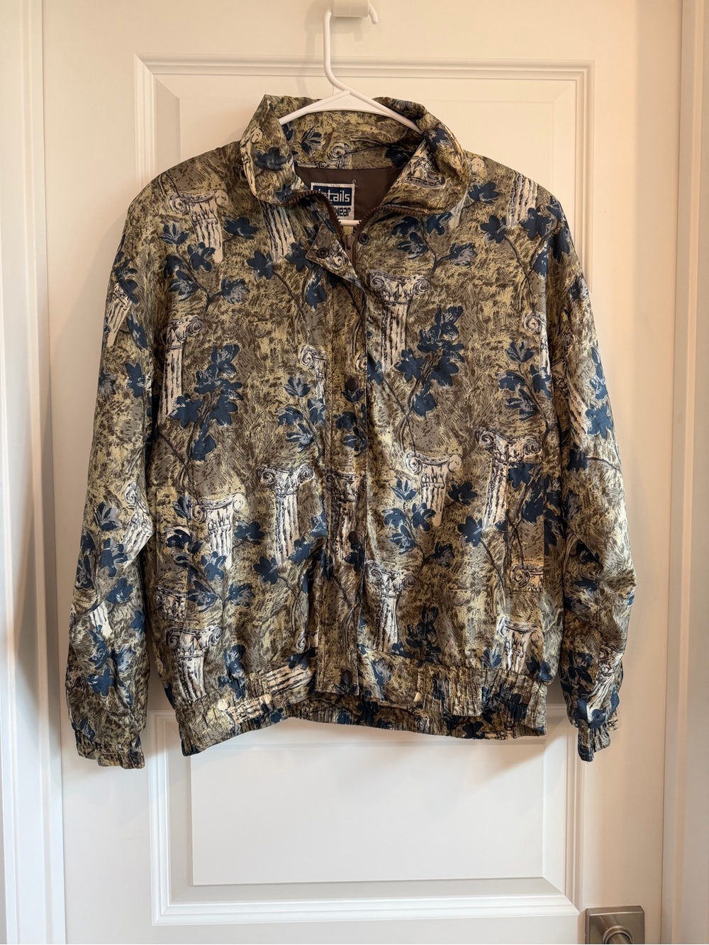 Vintage Details Sportswear Silk Bomber Jacket